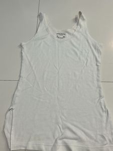 Jockey White Ribbed Tank Top