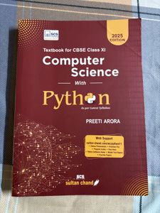 CBSE Class 11 Ccs Python Txtb