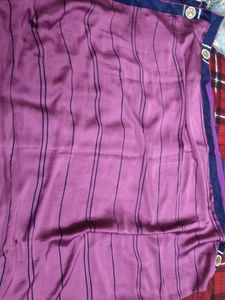 Purple &amp; Blue Checkered Saree ( price drop)