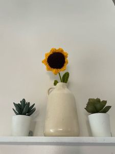 Crochet Sunflower Bookmark