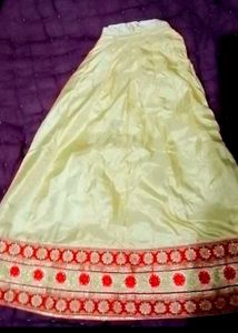 Elegant Orange &amp; Gold Lehenga Choli