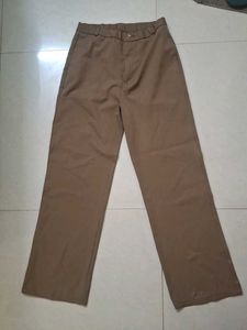 Classic Brown Wide-Leg trouser Pants