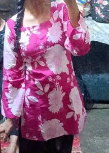 flash Sale❤️‍🔥 Stylish Pink Floral Kurta💖