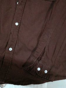 Brown oldmoney Linen shirt