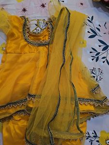Kids Yellow Krishna Dress