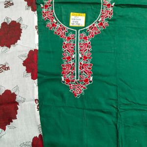 Embroidered Green Kurta Set with Dupatta