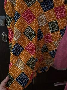 Vibrant Ethnic Print Sleeveless Blouse