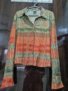 Patterned Long Sleeve Top