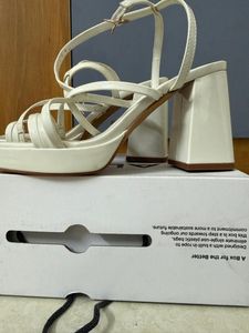ALDO Stylish White Platform Block Heels