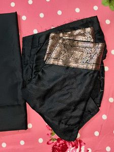Elegant Black Banarasi Saree