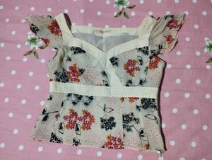 Sheer Floral Blouse