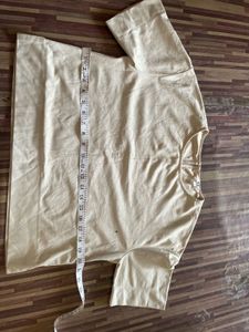 Beige Short Sleeve Top