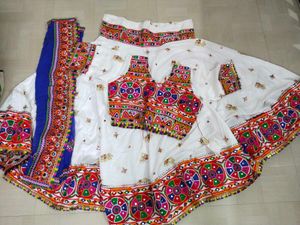white Navratri choli