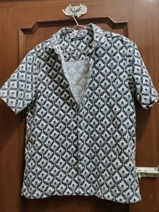 Stylish Geometric Print Short Sleeve Shirt