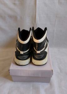 Vintage Black &amp; White High-Top Sneakers