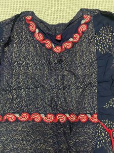 Beautiful Blue Tree Print Kurta