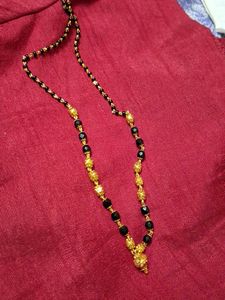 Elegant Gold &amp; Black Bead mangalsutra