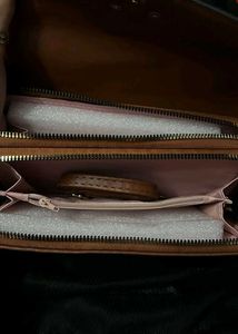 Chic Deer Buckle Brown Clutch