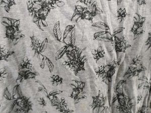 Grey Floral Lace Top