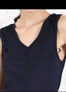 Navy Blue Crop Top and Skirt Set