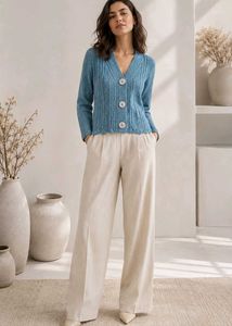 💙 Rare Sky Blue Textured Knit Cardigan