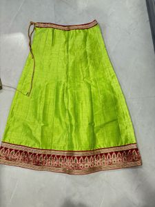 Green &amp; Red Lehenga Choli Set