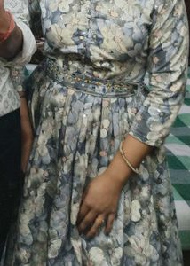 Floral Print Ethnic Gown