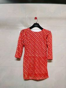 Red Printed Kurta - Stylish &amp; Comfortable