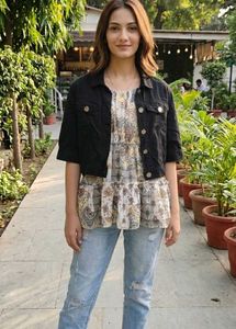 Stylish Cropped top with Jacket