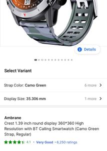 Smartwatch Ambrane Crest 1.39