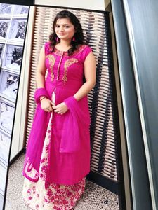 Vibrant Pink Kurta Set with Dupatta