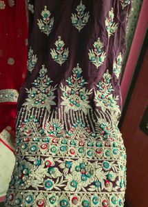 heavy kundan work pallazo suit set