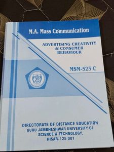 M.A. Mass Communication Textbook