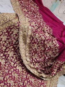 bridal Maroon Saree