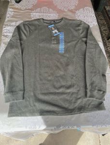 New Henly t shirt olive green