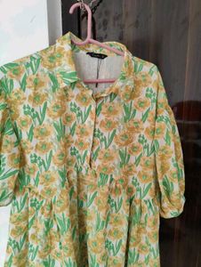 Floral Print Shirt Dress