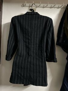 Pinstripe Longline Blazer