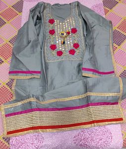 Semi stitched kurta and Unstiched bottom