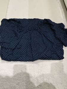 Navy Polka Dot Top