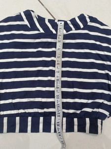 Striped Batwing Sleeve Top