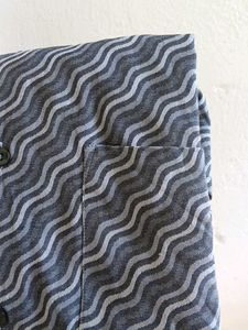 Men's Wave Pattern Cotton Shirt