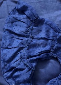 Chic Blue Textured Top