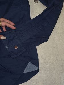 Men's Navy Blue Casual Shirt
