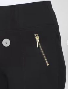 Chic Black Zipper Pants