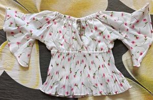 New Adorable Floral Top &amp; Pink Pants Set
