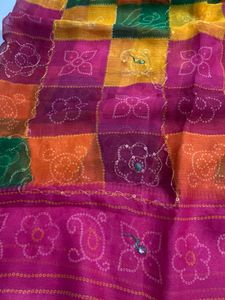 Vibrant Patchwork Saree