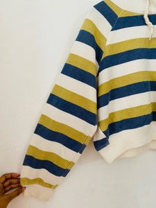 Striped Cropped Hoodie