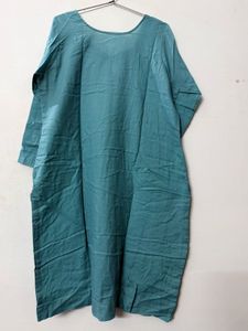 Teal Kurta with Beige Salwar Set