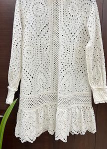 H&amp;M White Eyelet Dress.