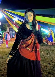 Elegant Black & Red Lehenga Choli Set